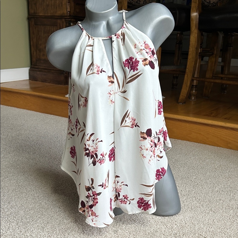 Lush burgundy floral halter